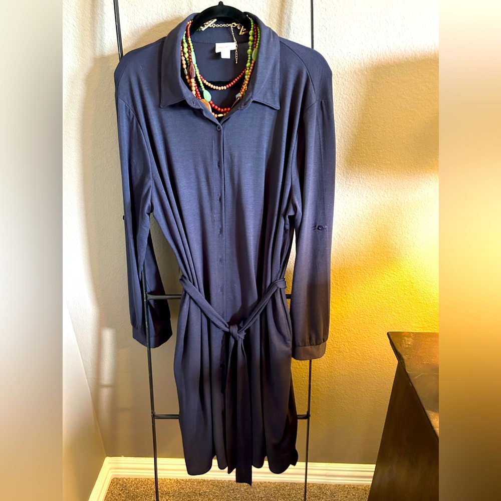 LuLaRoe L navy dress